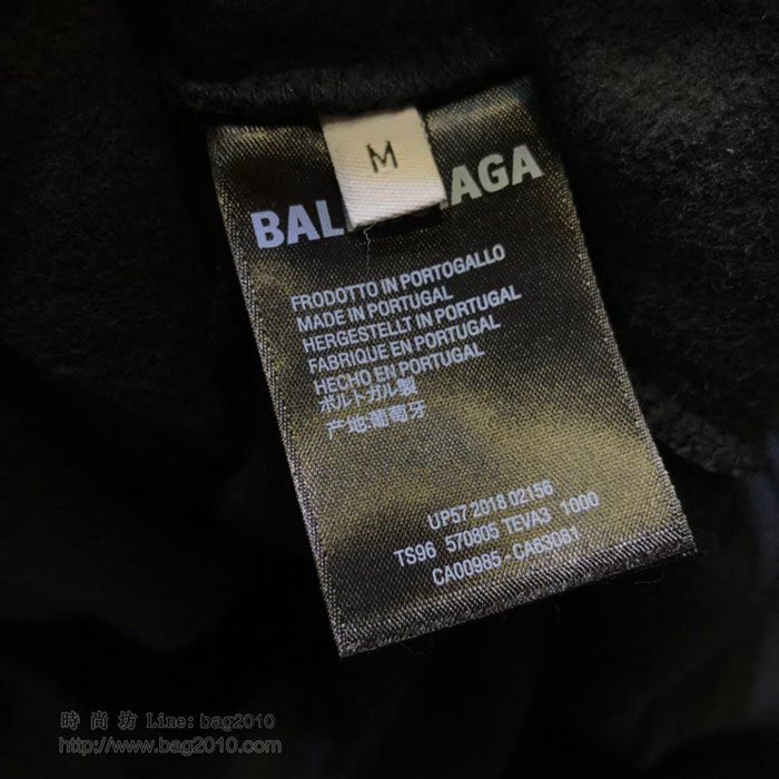 Balenciaga 19/20FW新款 最高品質 深藍色 巴黎世家連帽套頭衛衣  tzy2376
